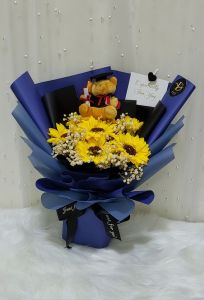Dried Flowers Soap Sunflowers Bouquet/graduation/specialday/毕业/特别节日