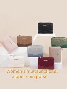 Baellerry | Baellerry Womens Short Wallet with Zipper Pocket for Loose Change Card Holder ID & Bank Credit Card Storage