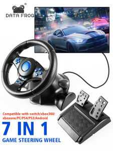DATA FROG Racing Steering Wheel Vibration Controller Gaming Simracing Car Pedal For Switch  PS2 PS3 PS4 Xbox One PC