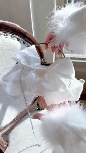 Túi xách vải von kiềng nơ đi chơi hoặc tiệc nổi bật