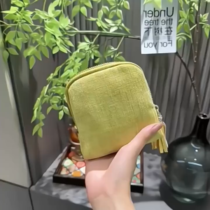BECORATE Jewelry Storage Bag Exquisite High-end Jewelry Tassel Jewelry Bag Portable Zipper Multi-layer Retro Storage Bag.