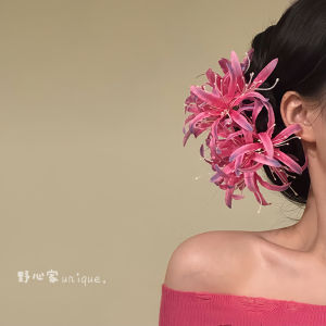 Original Ambitionist【Peony Bloom】New Chinese Style Pink Bridge Flower Hair Clip Atmosphere Photo Shooting Hair Accessories