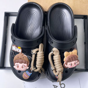 8Pcs Crocs Jibbitz Charms Cute Cartoon Smiley Face Girl Shoe Buckle Detachable Shoe Rope Decoration for Crocs