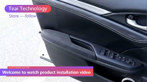 4PCS Ford Ecosport Auto Door Armrest Leather Door Protect Mat Interior Accessories Parts for 2018 2019 2020 Model