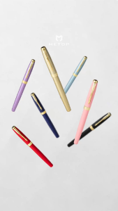 [Free Engrave] DIY Name LOGO Metal Signing Pen with Refill Box Ribbon Customize Gift Birthday 3 Colors