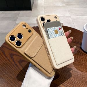Luxury Retro Card Slot Pocket Wallet Card Bag Holder Phone Case Suitable For iPhone 17 Air Pro Max Shockproof Leather Back Cover