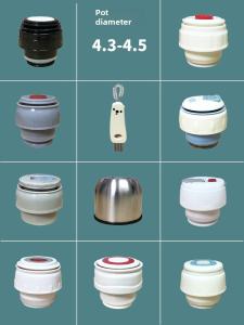 Stainless Steel Insulated Mug Lid Inner Cover Accessory Water Bottle Stopper Outer Cover Three-In-One Drinking Straw Mug Lid