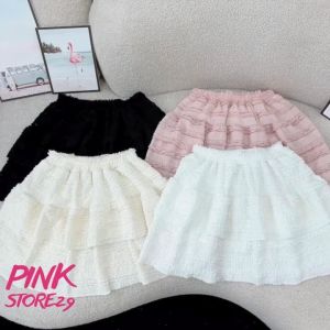 Chân Váy Bèo 2 Tầng PINKSTORE29 Kiểu Viền Ren Xinh Xắn C102