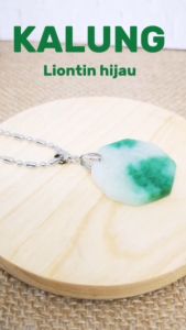 [Bayar di Tempat] Kalung Batu Giok Hijau Asli Natural