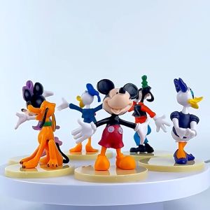 Action Figure MICKEY and FRIENDS isi 6 pcs - Miniatur Topper Kue Pajangan Mainan Minnie Donald Pluto Daisy Goofy