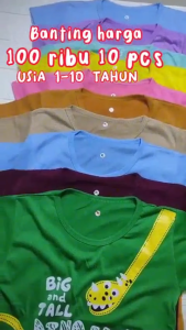 [BISA COD] KAOS ANAK MOTIV LENGAN PENDEK USIA 2-10 TAHUN / ATASAN KAOS ANAK MOTIV COWO CEWE