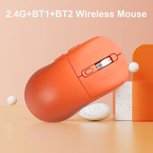 Portable Wireless Bluetooth-compatible Mouse Ergonomic 2.4G USB 1600DPI 500mAh Rechargeable Mouse for PC Tablet Laptop MacBook