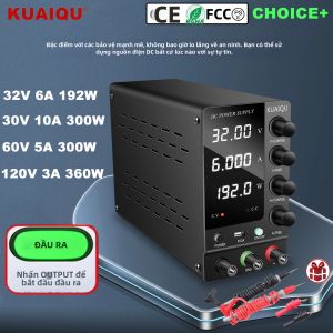 Nguồn Cấp Điện DC Phòng Thí Nghiệm KUAIQU 32V 6A Bộ Điều Chỉnh Điện Áp Bàn 60V 120V Có Thể Điều Chỉnh Dùng Cho Sửa Chữa Điện Thoại Di Động Có Công Tắc Điều Khiển Đầu Ra