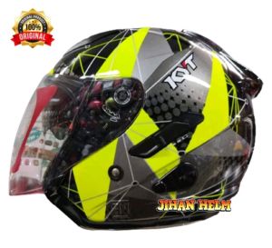 ( BAYAR DI TEMPAT ) PROMO - HELM KYT GALAXY BLACK RED TERMURAH