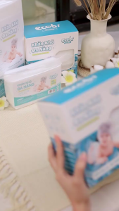 [ECOBAMBOO OFFICIAL]_Combo 03 hộp khăn vải khô đa năng cao cấp cho bé Ecobi hộp 180 tờ 300g không mùi không parabens