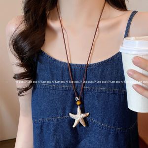 สร้อยคอรูปดาวทะเลยาว สร้อยคอสตรี ดีไซน์เก๋ไก๋ สไตล์ใหม่ 2025 เครื่องประดับแฟชั่นที่สวมใส่ได้ทุกวัน