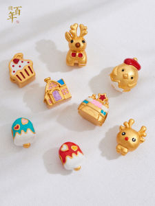 Traditional DIY Bracelet Components Alloy Spacer Beads Handmade Woven Accessories Snow Castle Design Fashion Jewelry Parts