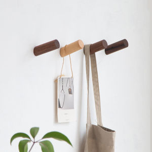 ไม้เนื้อแข็งสร้างสรรค์ติดผนัง < Ne1> ตะขอกาวกาวแบริ่งรับน้ําหนักที่แข็งแกร่งไม่จําเป็นต้องเจาะสไตล์นอร์ดิก Home Organizer