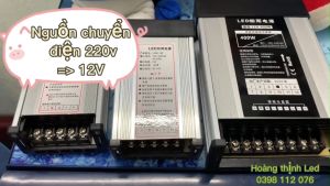 Nguồn 12V 33A ngoài trời dùng cho đèn led 12V led đúc f5 camera... bộ đổi nguồn 12v sang 220v-loại tốt có quạt tản nhiệt