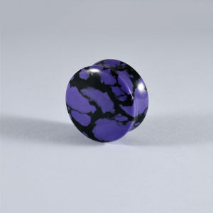 1-2PCS Black Line Purple Stone Ear Plug&Tunnel Turquoise Solid Waist Drum Ear Weight Strenghted Gauge Piecing Earring 6-30mm