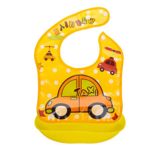 Waterproof Baby Bib Cartoon Silicone Simulation No-Wash Child Detachable Eating Pocket for Babies And Toddlers Feeding Accessories
