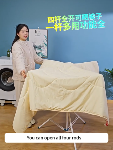 【Gift clothespin】Retractable Folding Clothes Rack Drying Rack Free Installation non-rust Indoor/Outdoor 晾衣架 晒衣架