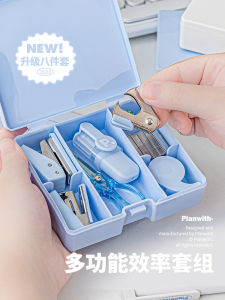 Planwith Mini Stationery Set ชุดของเล่นสำหรับการเรียนรู้ของนักเรียนที่สวยงามพร้อมเครื่องมือทั้งหมดในกล่องอุปกรณ์การศึกษา