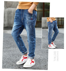 กางเกงยีนส์เด็กเล็กถึงเด็กโต (ยีนส์นิ่ม) รุ่น spring