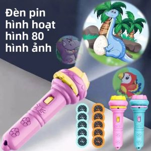 Đồ Chơi Máy Chiếu Câu Chuyện Cho Trẻ Em Với 10 Chiếc Thẻ Hình Ảnh Đèn Pin Hình Ảnh Khi Ngủ Để Chiếu Tường Chơi Đèn Pin Theo Chủ Đề Động Vật & Thiên Nhiên Cho Trẻ Em