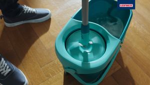 Leifheit Clean Twist Ergo Mop Set(Spin/Spinning/Spinnable Mop)(Microfibre/Microfiber)Compact
