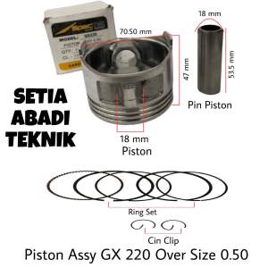 Piston Assy GX 220 Over Size 0.50