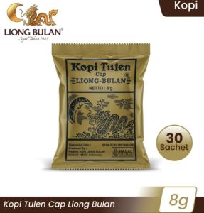 Kopi Liong Bulan Mini/Kopi Tulen Tanpa Gula Isi 30 Sachet x 8gr Kopi Legendaris Khas Kota Bogor