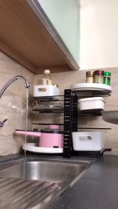 LIBRA 8 LAYER RAK PANCI SUSUN TEMPAT PENYIMPANAN TUTUP PANCI RAK PIRING BESI RAK DAPUR STAINLESS STEEL SERBAGUNA 8 TINGKAT GROSIRSTORE168