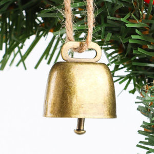 (2Pieces/bag)3.44 * 3.5CM Vintage Open Horn Decoration Christmas Tree Furniture Pendant with Atmosphere and Joyful Gift