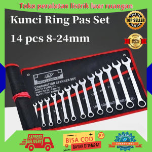 Tool Superman Kunci Ring Pas set 14 pcs 8-24mm kunci pas Harga murah barang berkualitas