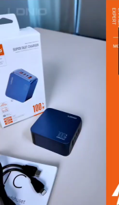 LDNIO Gan 100W Fast Charge Charger Q8 Type-C USB Multi-Port Fast Charging Station UNTUK MacBook iPhone Xiaomi