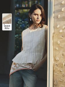 LANCY FROM 25 | Collaboration Designer French Style Round Collar Pleated Blouse Summer 2026