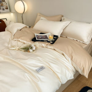 Mumi Cream Style Long-Staple Cotton Four-Piece Set Pure Cotton All Cotton Accessible Luxury Fancy Bed Sheets Quilt Cover Fitted Sheet Bedding