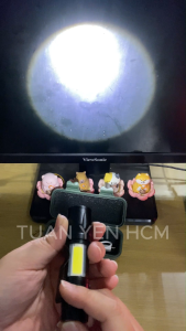 Đèn pin mini cầm tay có zoom 513 vỏ nhôm nguyên khối có đèn phụ