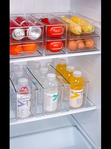 Johor Seller Transparent Refrigerator Organizer Bin Storage Box Compartment Refrigerator Drawer Fridge Storage Bin Containers Pantry Freezer