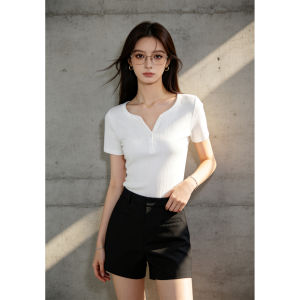 PIAOYA | Slim Fit V-Neck Versatile T-Shirt