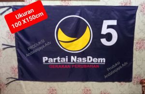BENDERA PARTAI NASDEM Uk.100cm X150cm