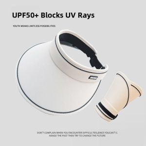 UPF50+ Summer Wide Brim Cycling UV Protection Empty Top Sun Hat Womens UV Sun Hat Face Covering Hat Travel Couple Youth