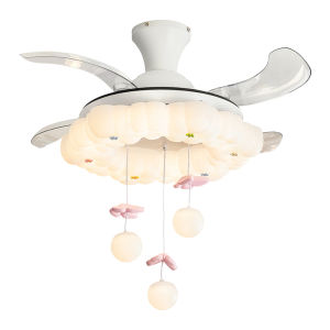 FANCY LAMP CLUB | Childrens Room Cartoon Design Invisible Blades Smart Eye-protecting Ceiling Fan
