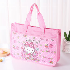 Cute Student Tutoring Bag A4 Oxford Cloth Storage Book Handbag Cartoon Pattern for 3-5 Grade Boys And Girls Toolesia Brand