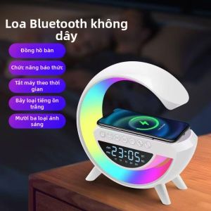 Loa Bluetooth Đèn Không Khí Sạc Không Dây Đồng Hồ