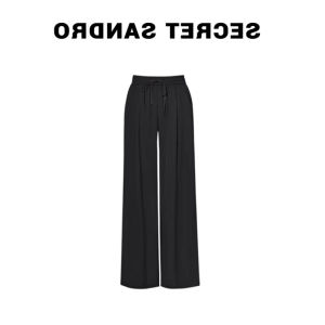 Oajer Womens Casual Pants Magic Loose Waist Drapey Feel Summer Lazy Style High Waist Wide Leg Commute Trousers