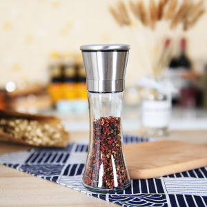 Manual Stainless Steel Glass Pepper Grinder