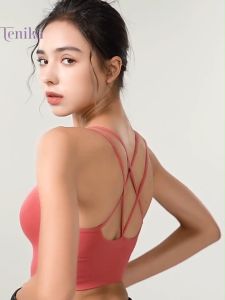 TENIKA สปอร์ตบรา ไร้โครง ดูดซับเหงื่อ ระบายอากาศ ฟองน้ำถอดได้บางเฉียบ 0.6 ซม เนื้อผ้ายืดหยุ่นสูง เสื้อชั้นใน -006