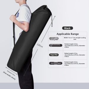 MAINUOJUJIA | Strap Design Student Dormitory Bamboo & Straw Mat Storage Bag Oxford Cloth Dust-proof and Moisture-proof